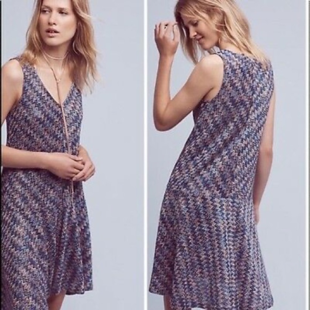 Anthropologie Maeve Westwater Chevron Knit Dress